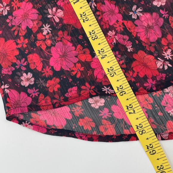 Kut From The Kloth Women's Sheer Floral Blouse, Sz. L Fairy Whimsygoth - Picture 7 of 9